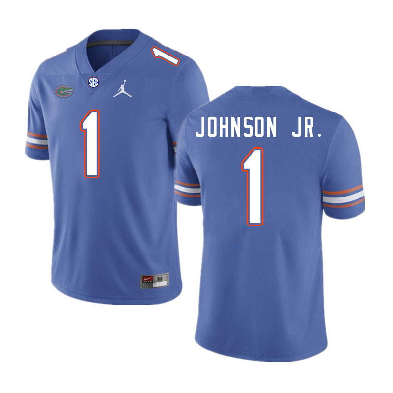 Men #1 Montrell Johnson Jr. Florida Gators College Football Jerseys Stitched-Royal